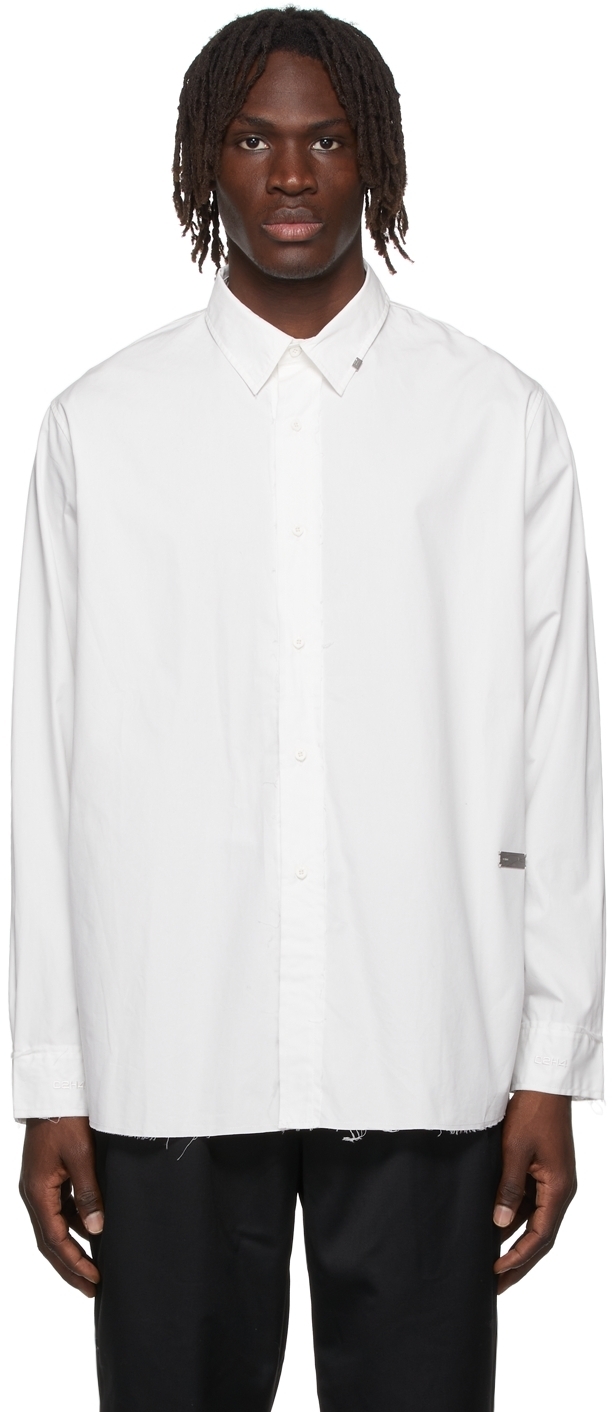 2022年春夏再販！ Men FREE EDGE SHIRT (RAYON) (white, size 3