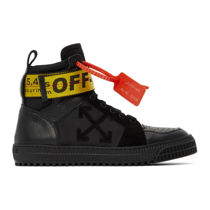 Off-White SSENSE Exclusive Black Industrial High-Top Sneakers Off-White