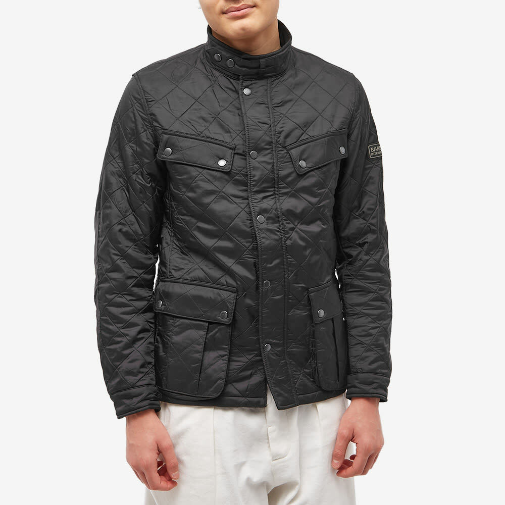 Barbour Men's International Ariel Polarquilt Jacket in Black Barbour