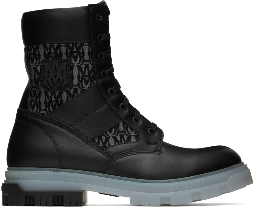 AMIRI Black Military Combat Boots Amiri
