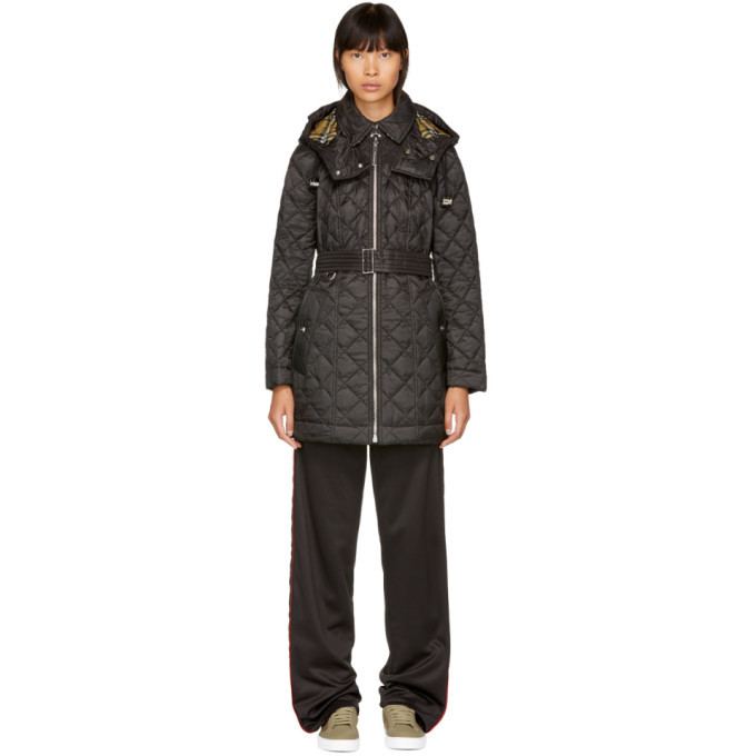 burberry baughton quilted coat black