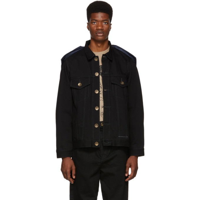 Miharayasuhiro Black Docking Denim Jacket Miharayasuhiro 数量限定発売 DENIM DOCKING JACKET テーラードジャケット