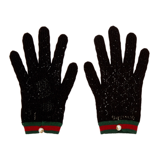 gucci crochet gloves