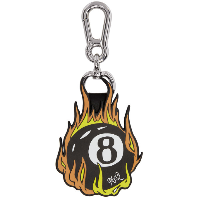 McQ Alexander McQueen Black 8-Ball Keychain McQ Alexander McQueen