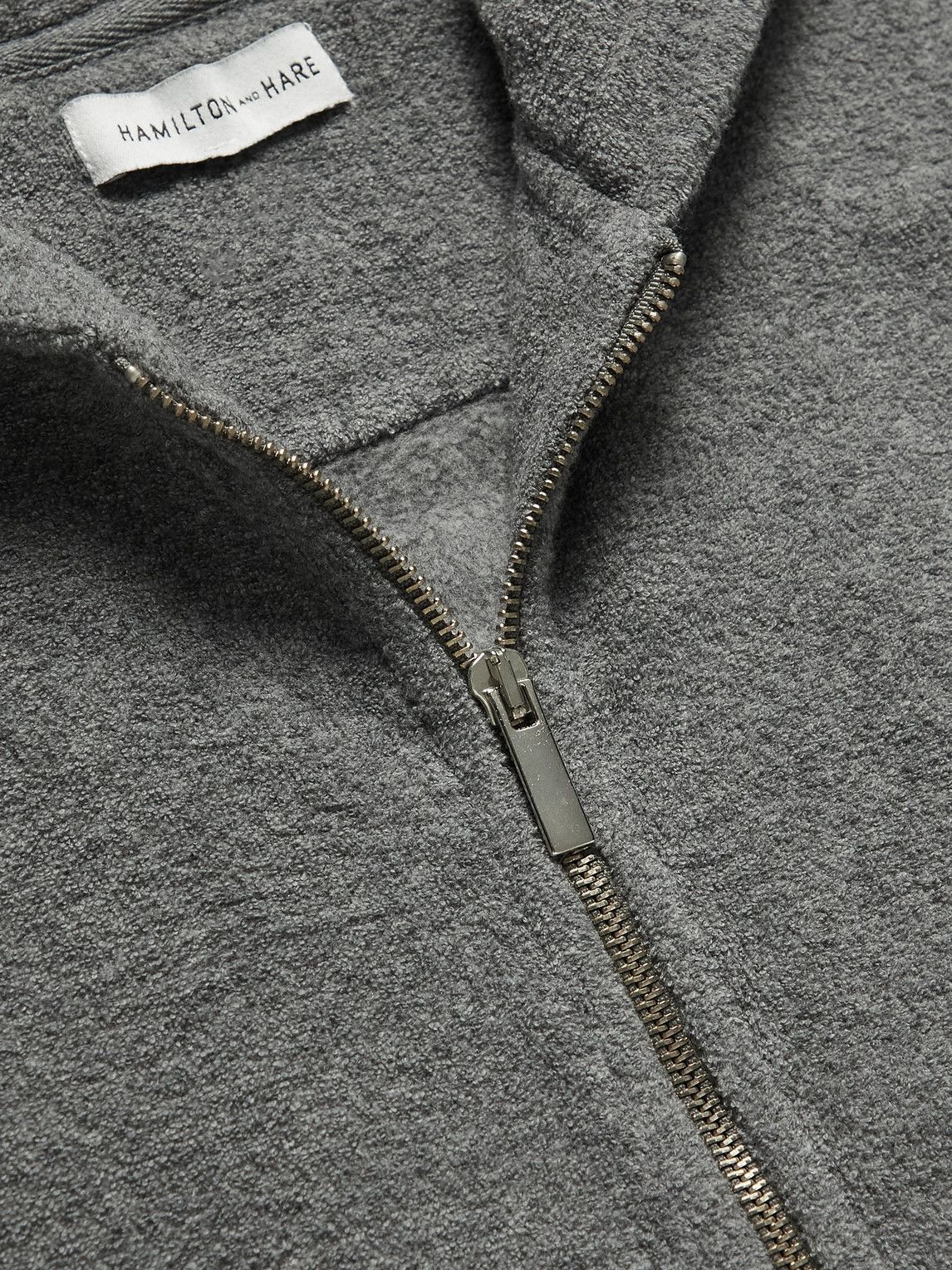 Hamilton And Hare - Cotton-Terry Zip-Up Hoodie - Gray Hamilton and Hare