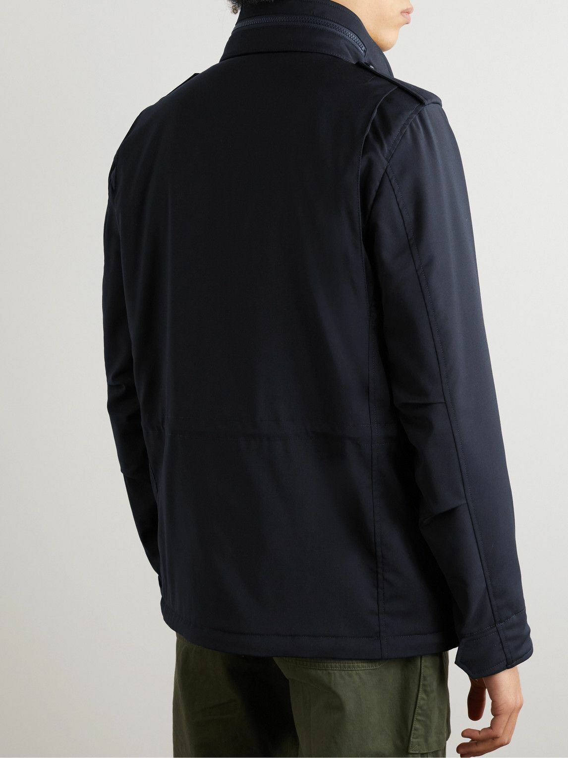 Aspesi Padded Shell Field Jacket Blue Aspesi