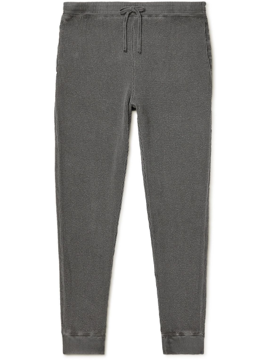 Photo: COTTLE - Noel Slim-Fit Tapered Organic Cotton and Silk-Blend Drawstring Sweatpants - Gray