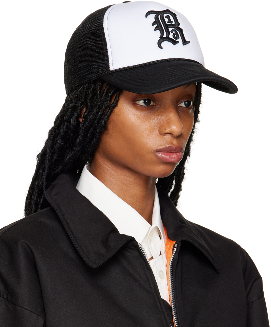 R13 Black & White Paneled Cap R13