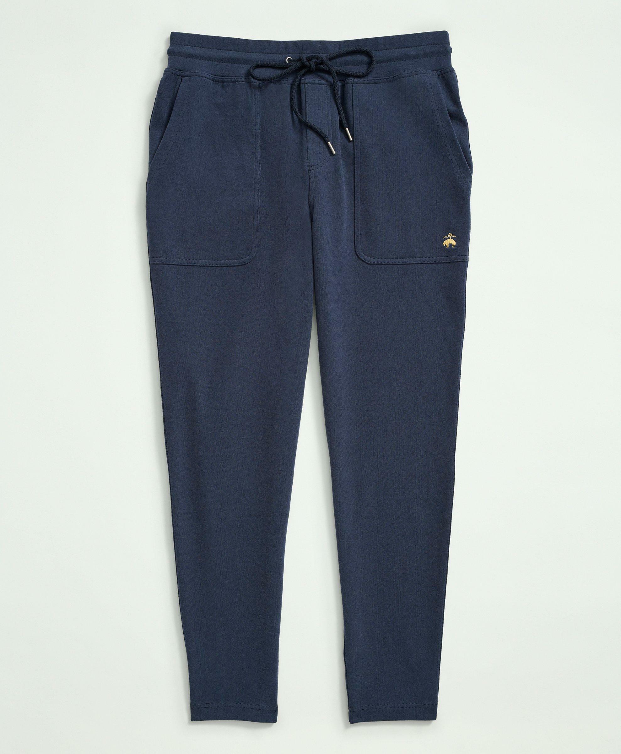 Photo: Brooks Brothers Men's Big & Tall Stretch Sueded Cotton Jersey Sweatpants | Navy