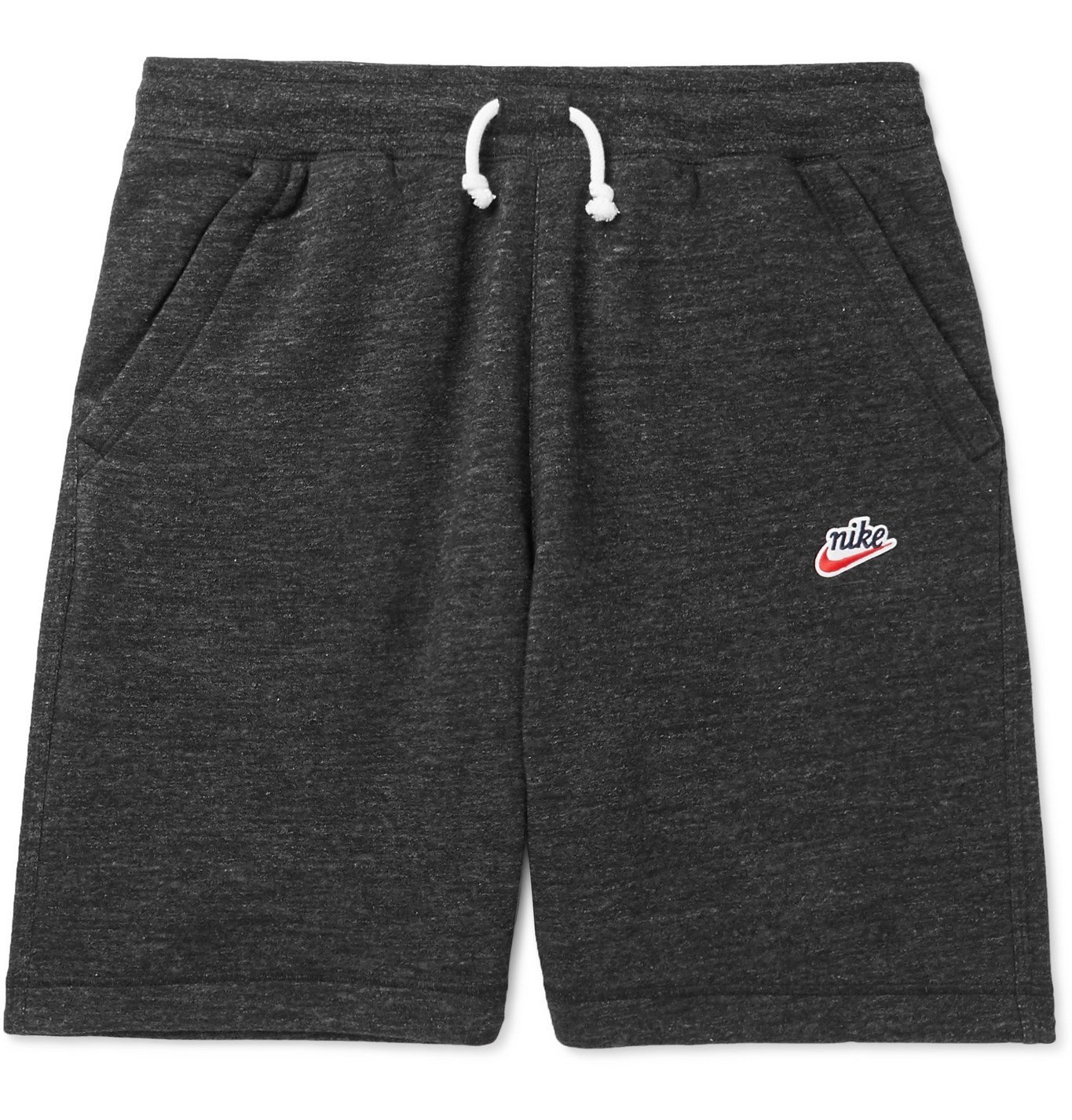 Nike Heritage Mélange FleeceBack CottonBlend Jersey Shorts Gray Nike