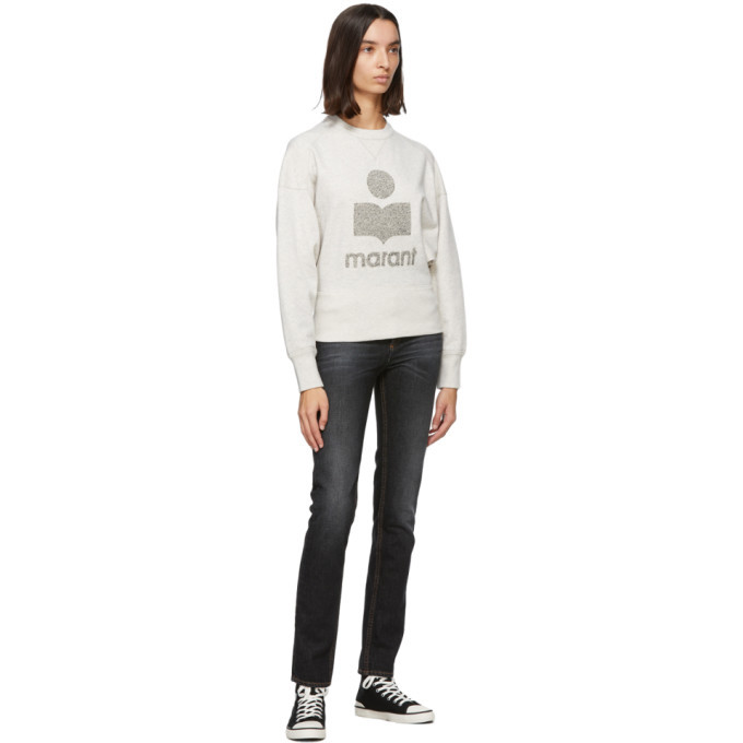 Isabel Marant Etoile Grey and Off-White Teloya Sweatshirt