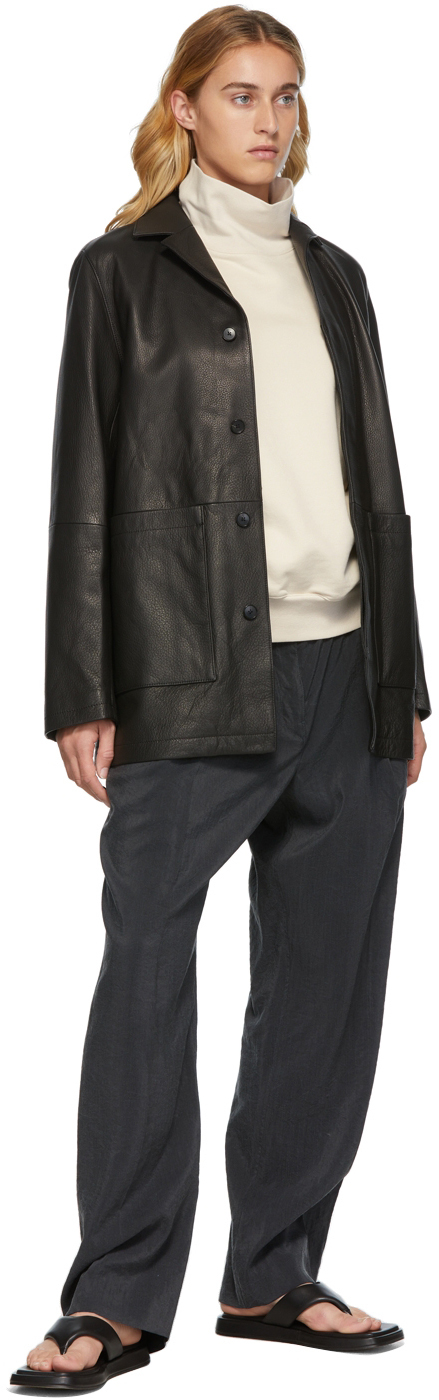 AURALEE Black Goatskin Jacket Auralee