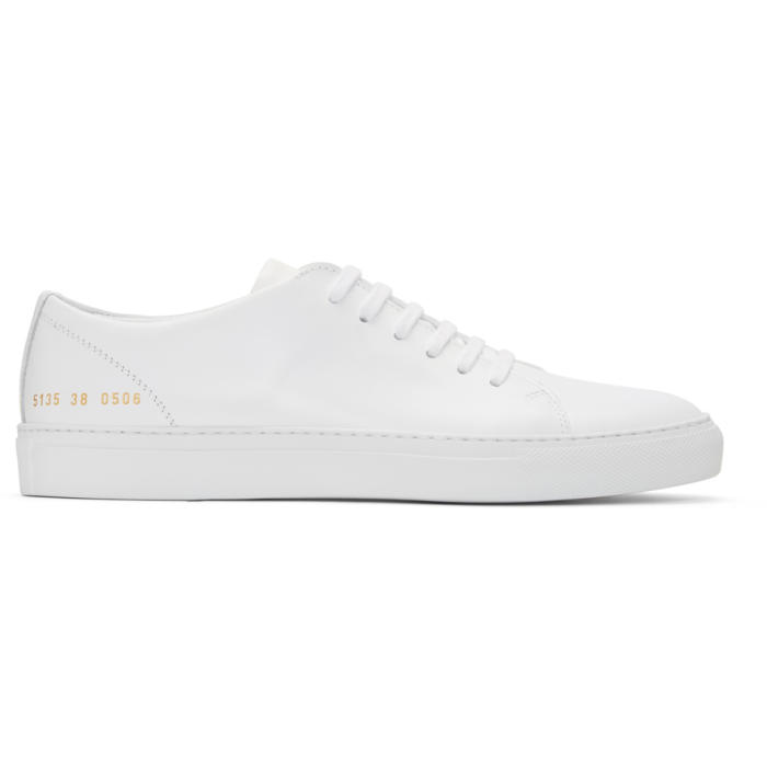 Common Projects White New Court Low Sneakers Common Projects