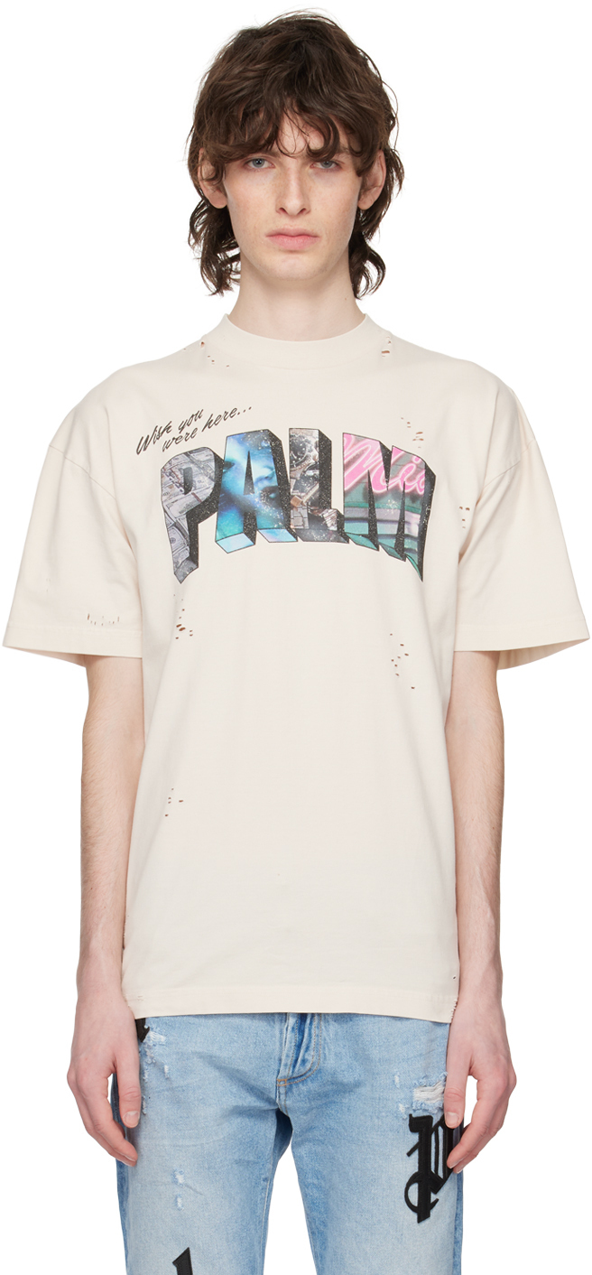 Palm Angels White Palm Sign TShirt Palm Angels