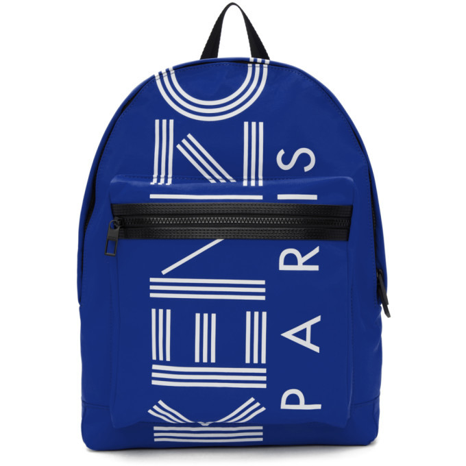 Kenzo Blue Logo Backpack Kenzo