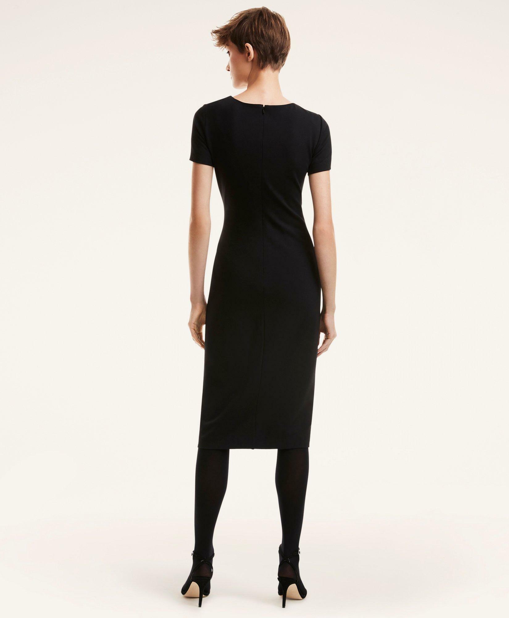 Brooks Brothers Women's Ponte Asymmetrical Dress | Black