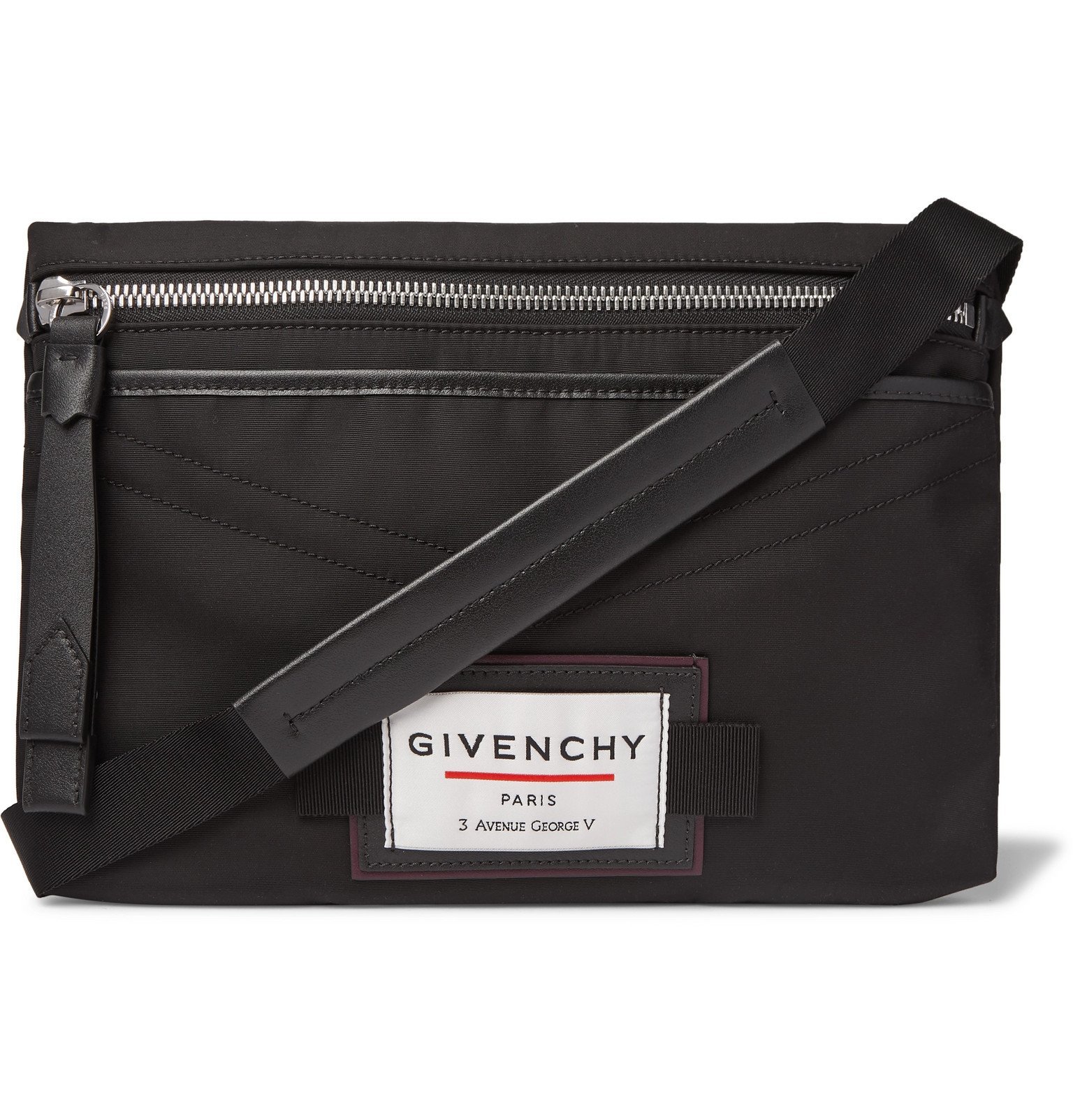 Givenchy Downtown LeatherTrimmed Shell Messenger Bag Black Givenchy