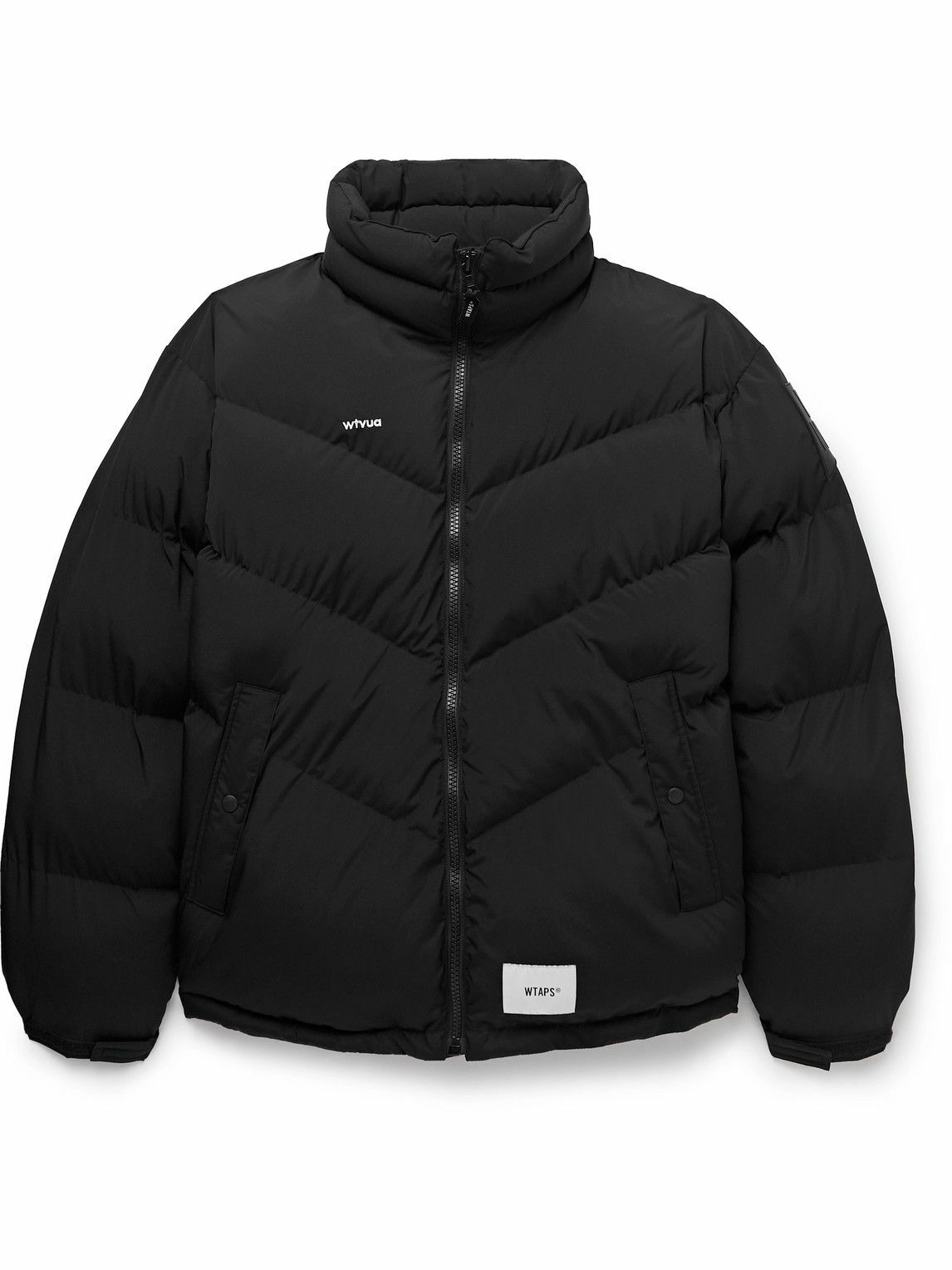 Photo: WTAPS - Logo-Embroidered Quilted Shell Down Jacket - Black