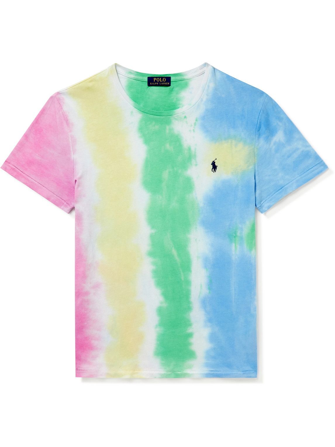 Photo: Polo Ralph Lauren - Logo-Embroidered Tie-Dyed Cotton-Jersey T-Shirt - Blue
