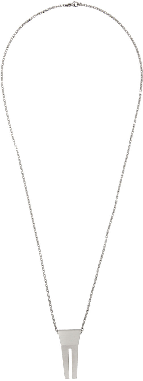 Rick Owens Silver Open Trunk Chain Necklace
