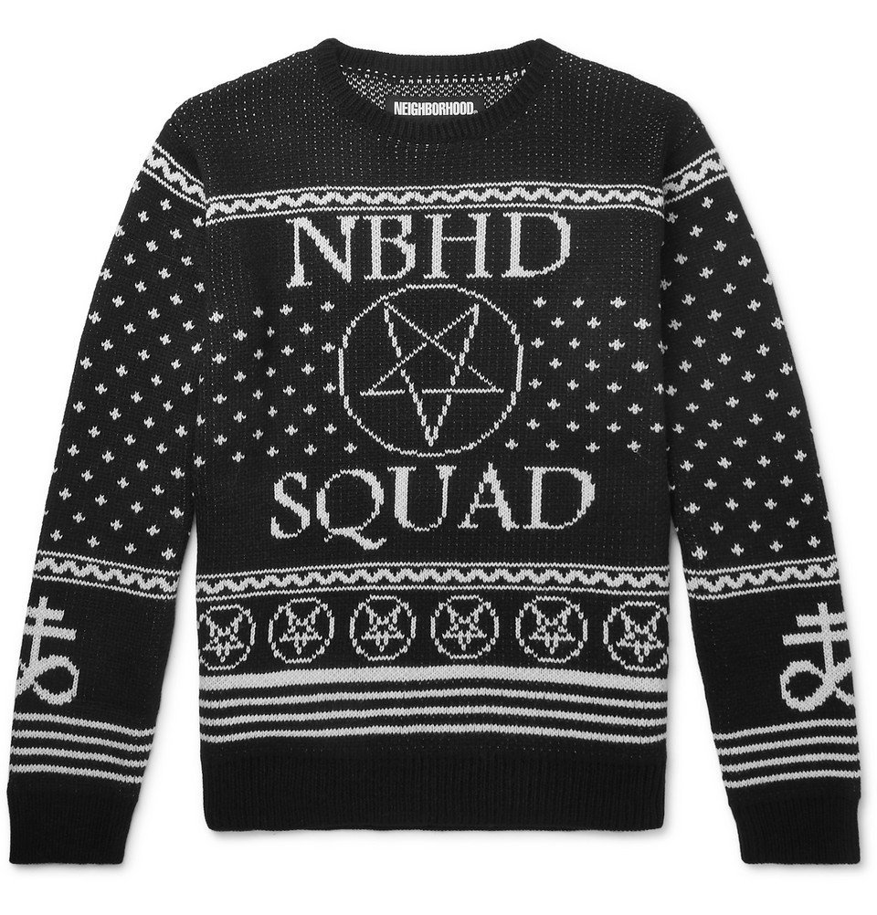 Neighborhood - Jacquard Knitted Sweater - Men - Black Neighborhood