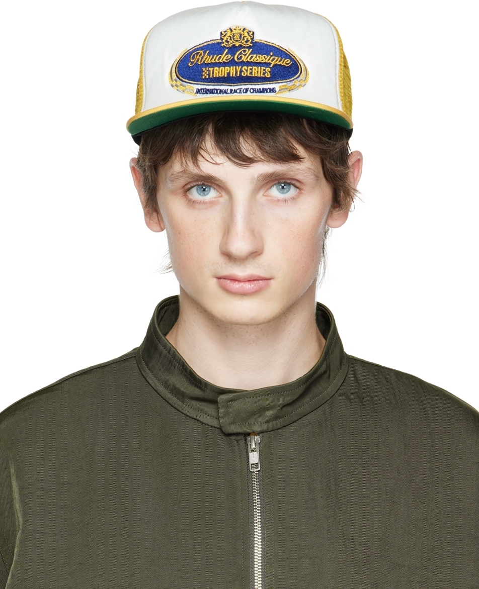 Rhude Yellow & Off-White Trophy Series Cap Rhude