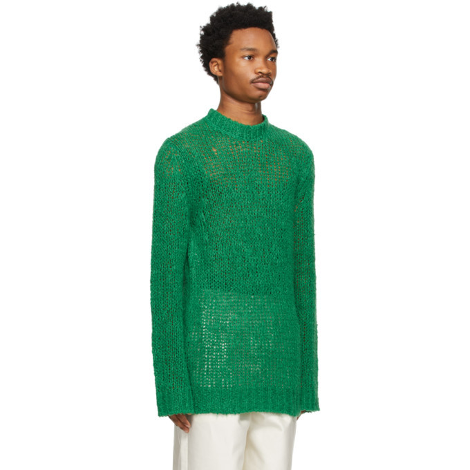 Jil Sander Green Linen Sweater Jil Sander