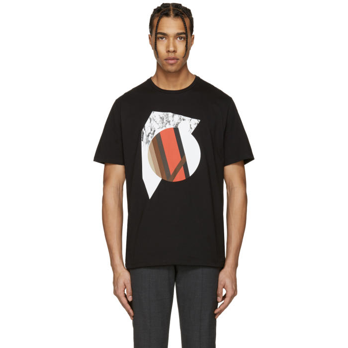 Neil Barrett Black Marble Modernist T-Shirt Neil Barrett