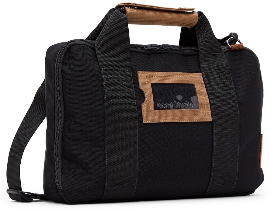 Acne Studios Black Nylon Messenger Bag Acne Studios
