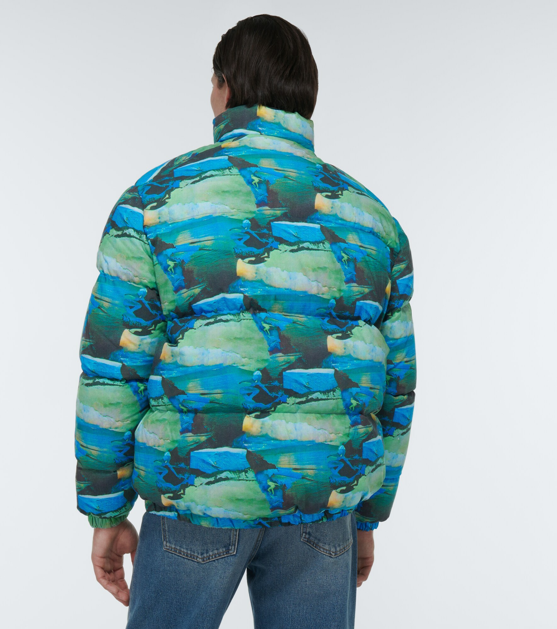 ERL - Quilted printed down jacket ERL