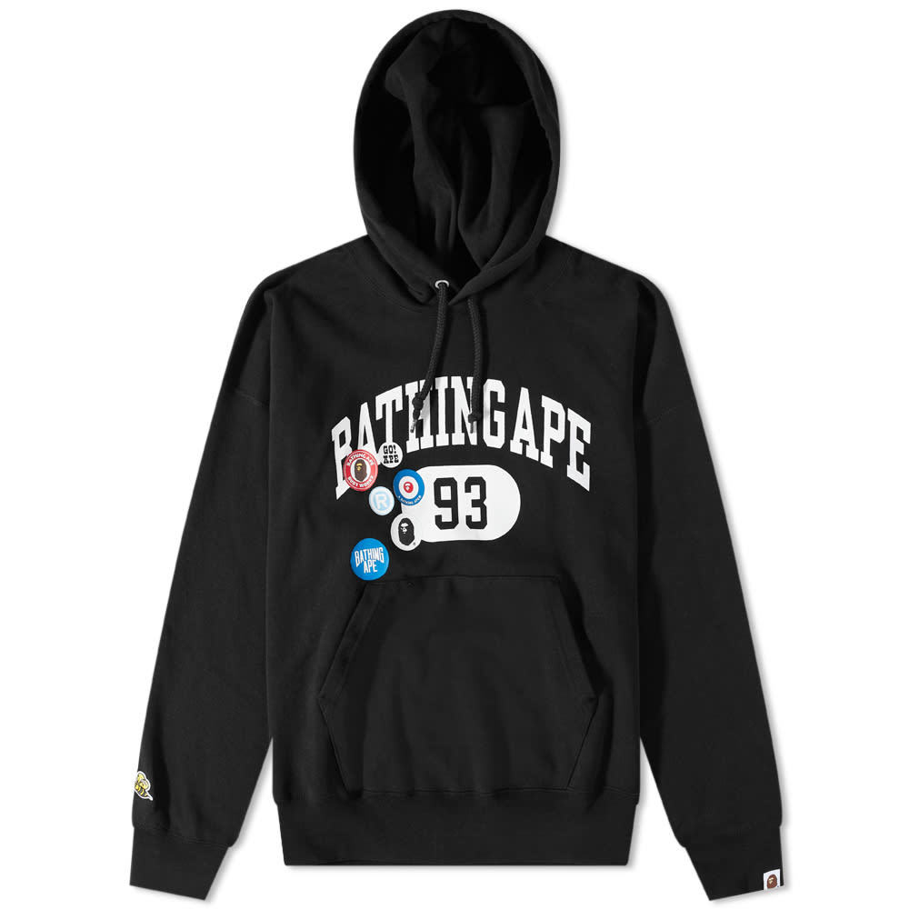 Photo: A Bathing Ape Badge Motif Loose Fit Pullover Hoody