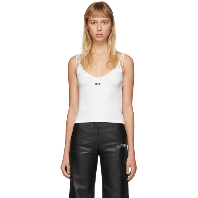 white spaghetti tank top