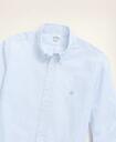 Brooks Brothers Men's Friday Shirt, Poplin Mini-Windowpane | Light Blue