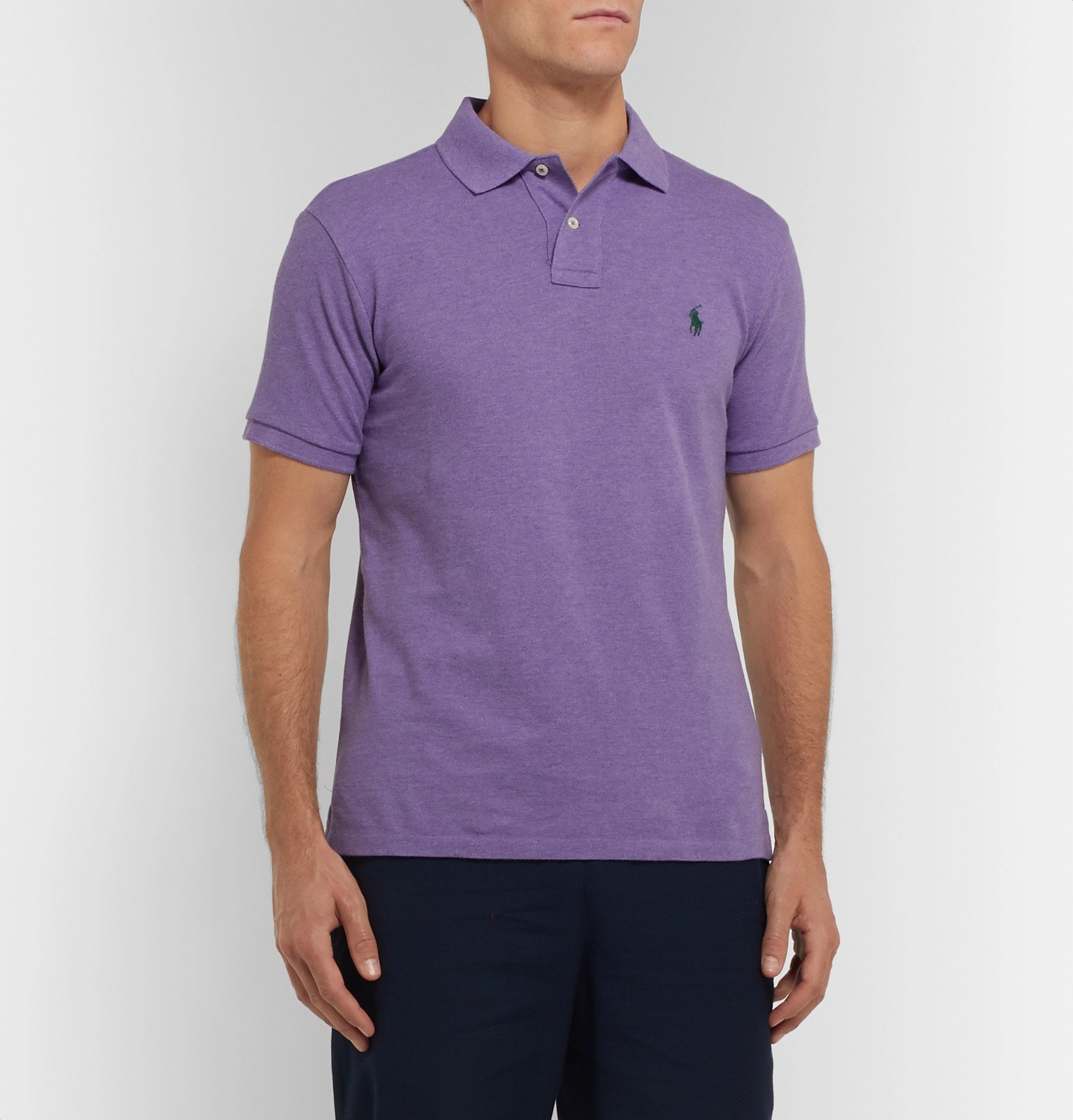 Polo Ralph Lauren - Slim-Fit Cotton-Piqué Polo Shirt - Purple Polo ...
