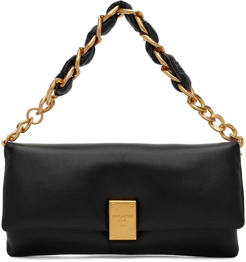 Balmain Black 1945 Soft Bag Balmain