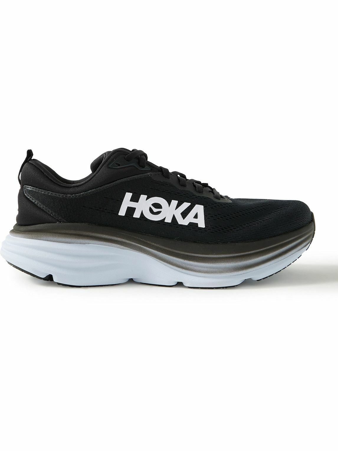 Hoka One One - Bondi 8 Wide-Fit Rubber-Trimmed Mesh Running Sneakers ...