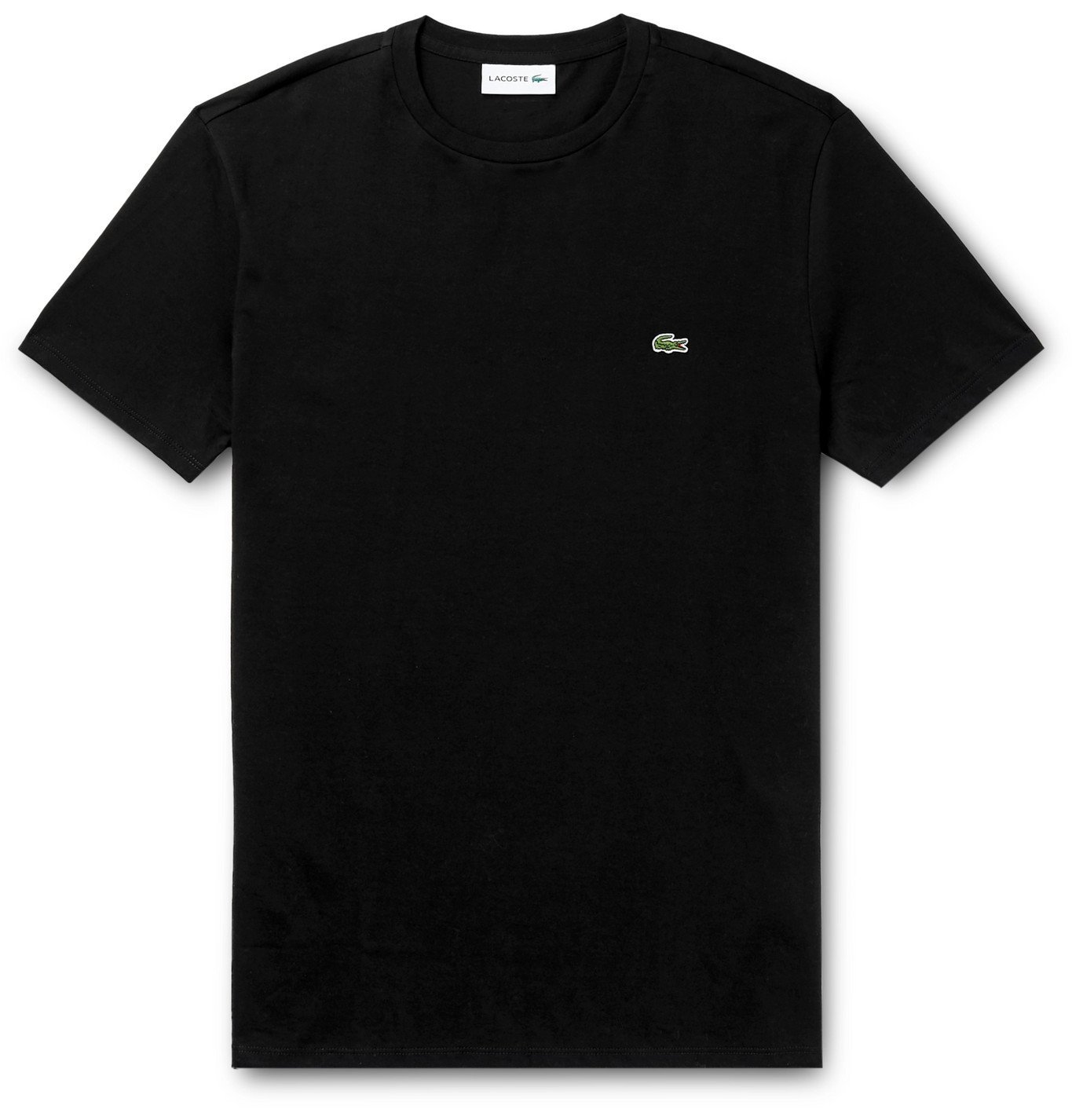 Lacoste - Slim-Fit Logo-Appliquéd Cotton-Jersey T-Shirt - Black Lacoste