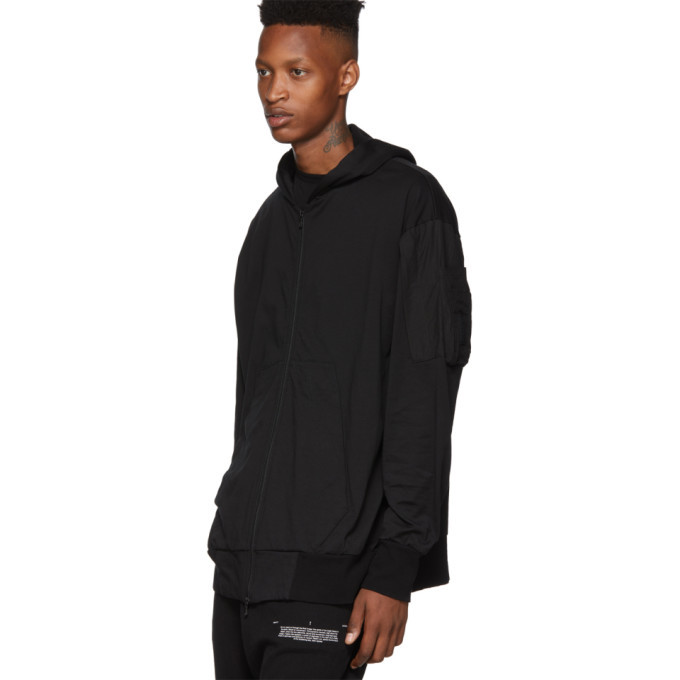 Julius Black Combination Park Hoodie Julius