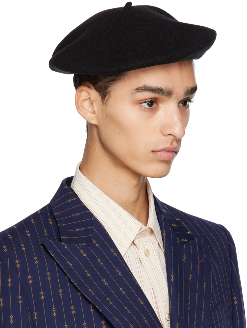 Gucci Black Felted Beret Gucci