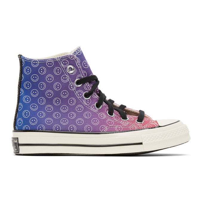 Converse Purple and Blue Happy Camper Chuck 70 High Sneakers Converse