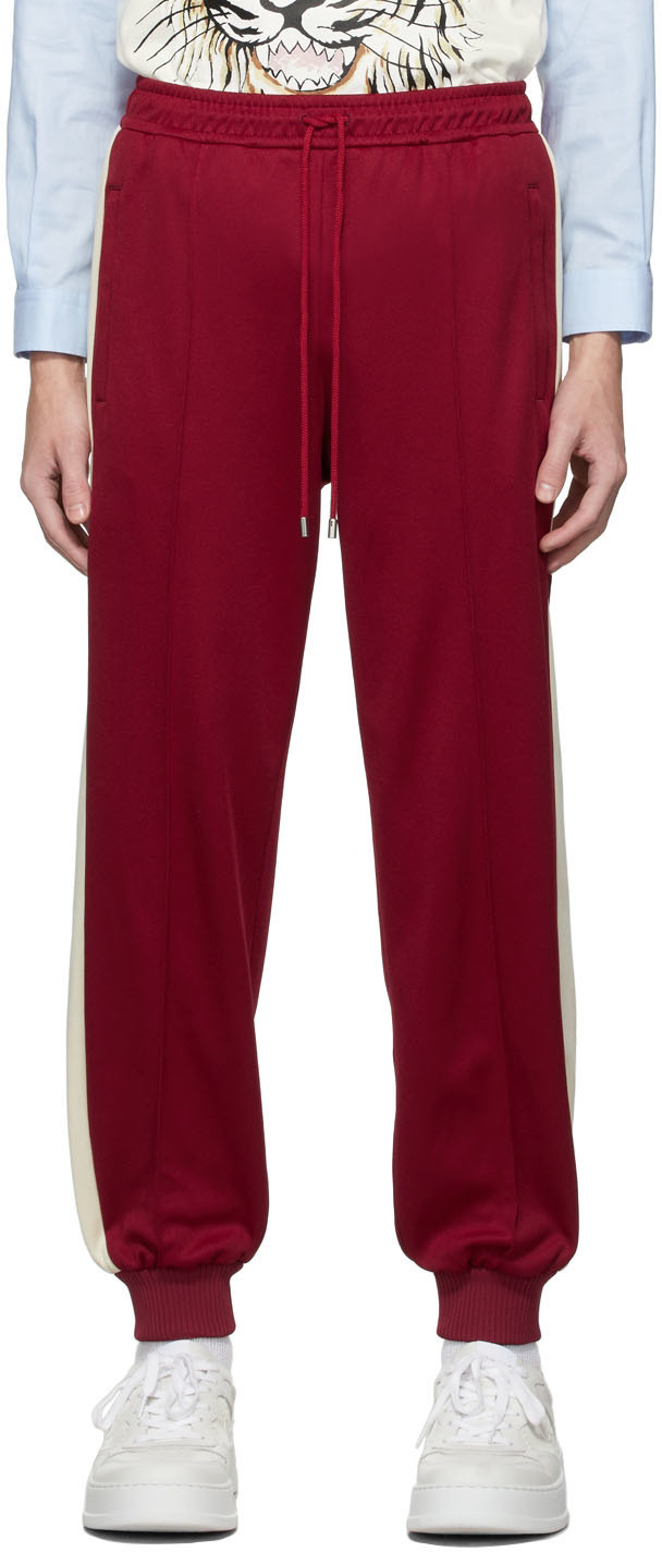 red gucci sweatpants