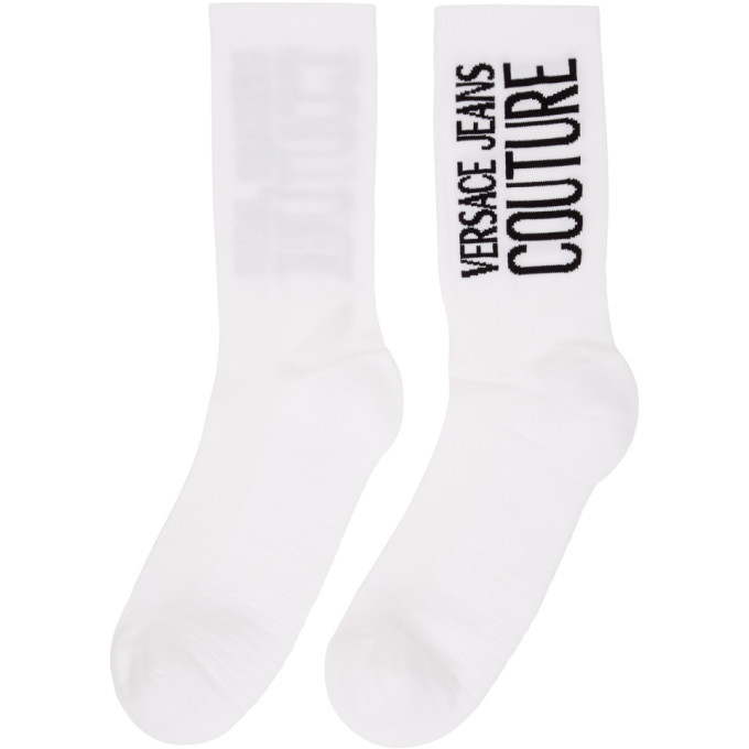 versace jeans couture logo socks