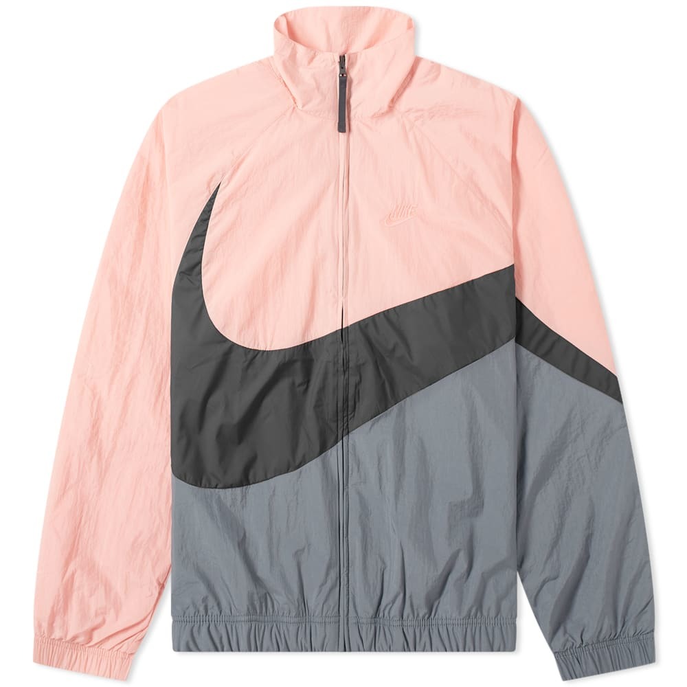 pink and black nike windbreaker jacket