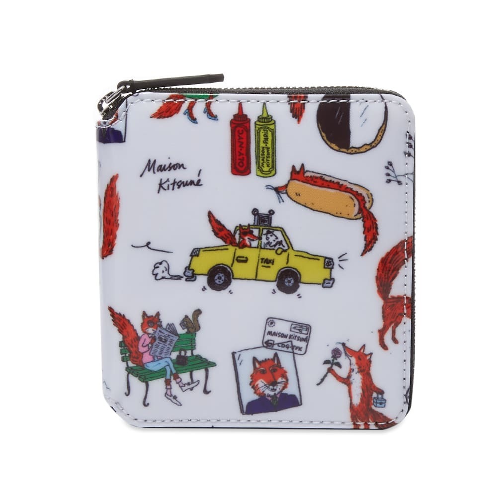 Maison Kitsune by Olympia LeTan All Over Print Zip Wallet Maison Kitsune