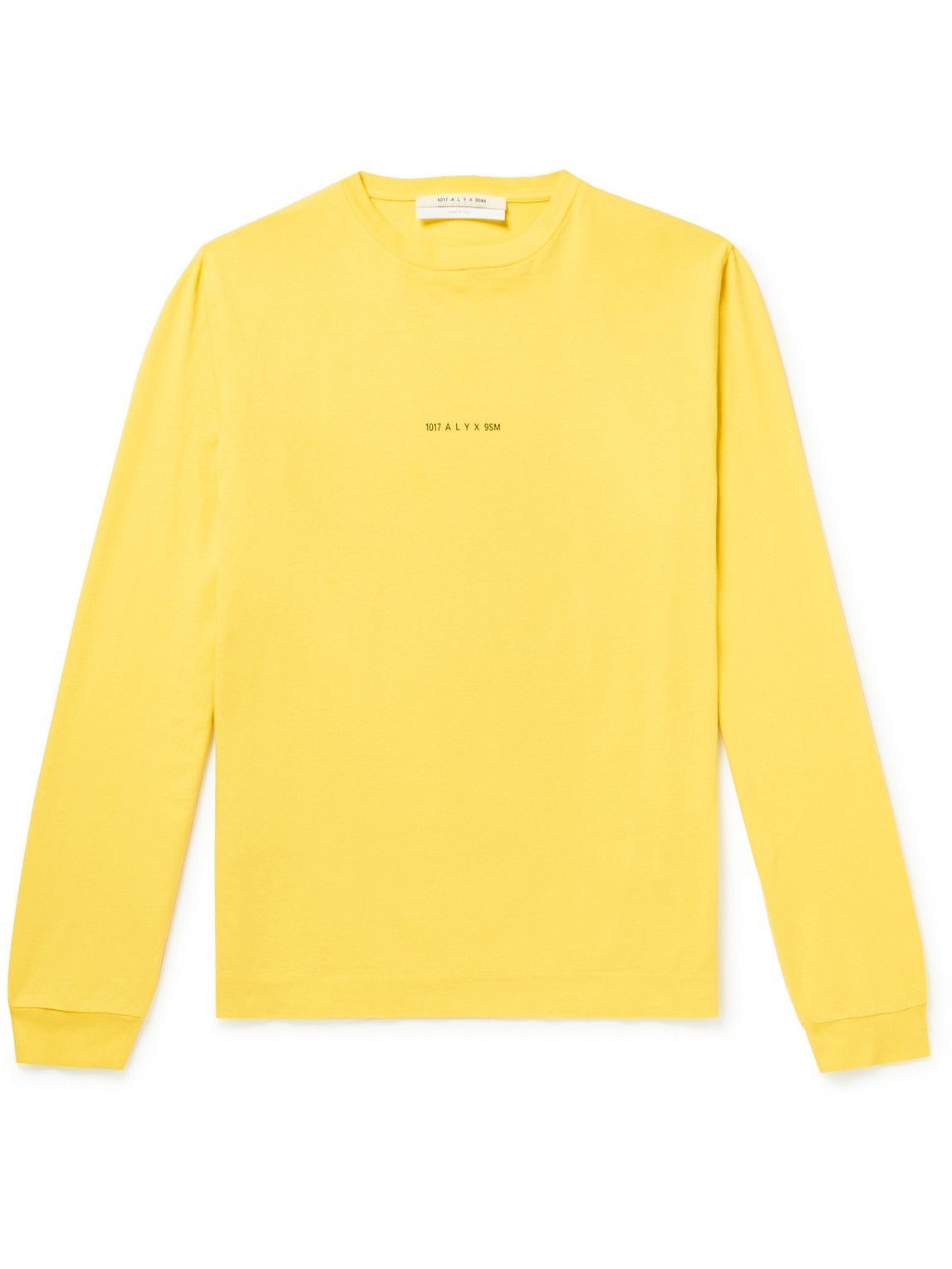 Photo: 1017 ALYX 9SM - Printed Cotton-Jersey T-Shirt - Yellow