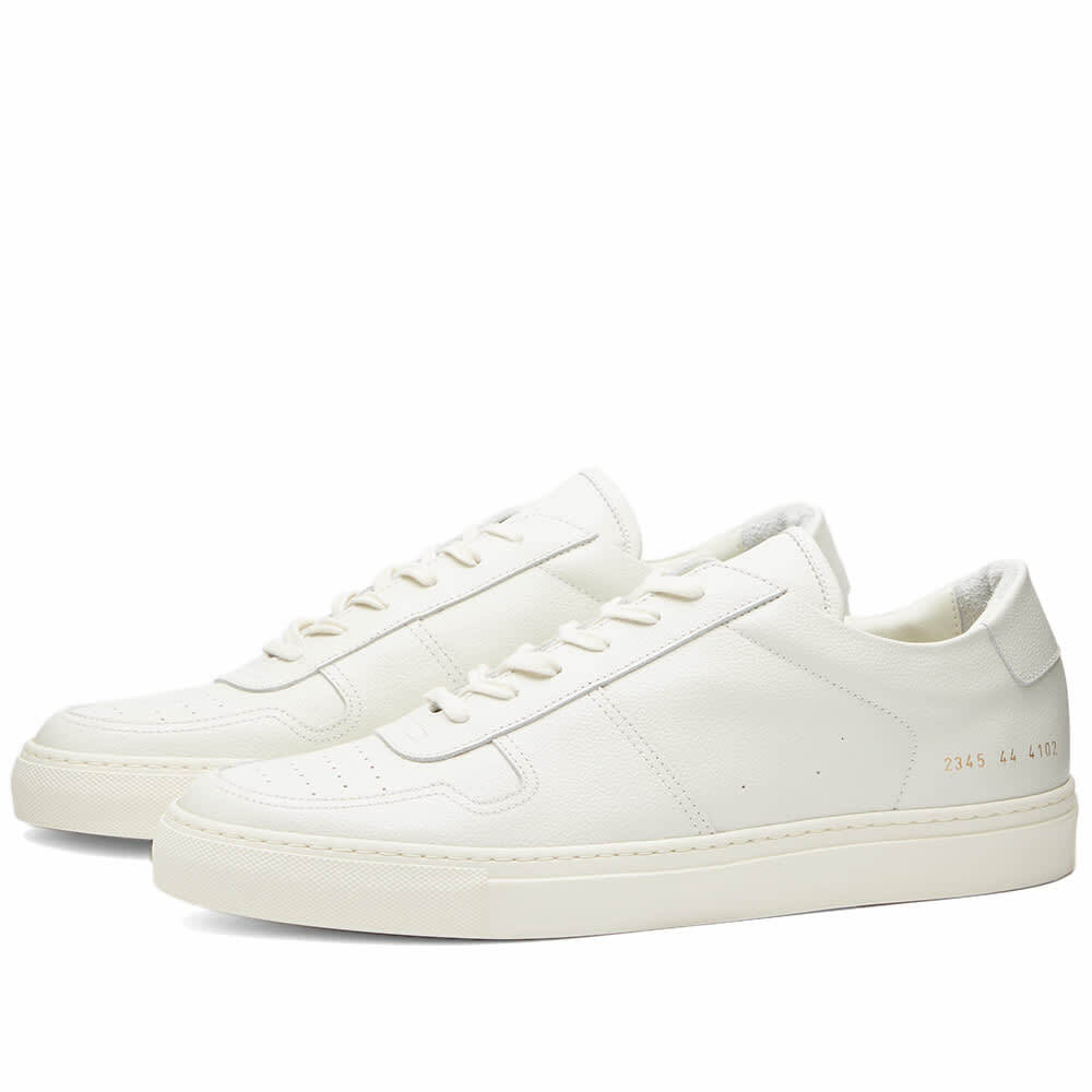 Common Projects Men's Bball Low Bumpy Sneakers in White Common Projects