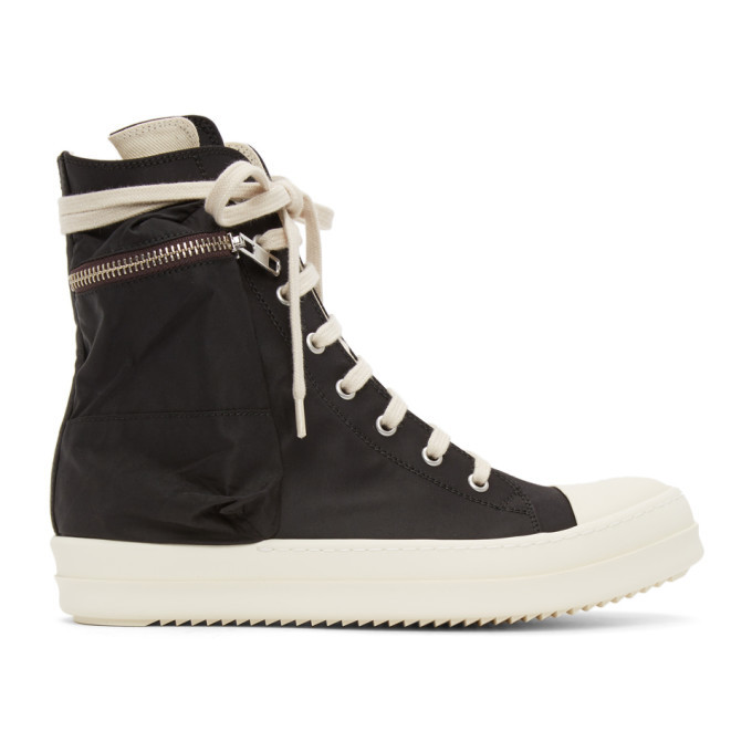 Rick Owens Drkshdw Black Cargo High Sneakers Rick Owens Drkshdw