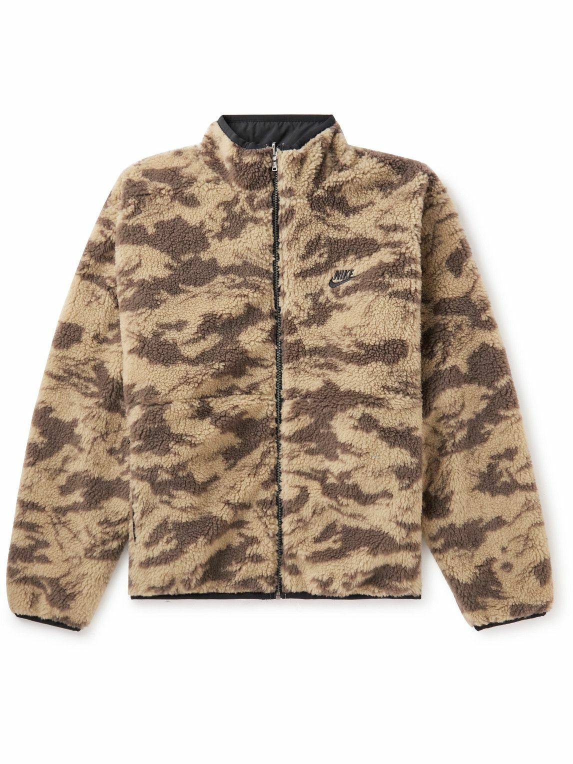 Nike - Reversible Camouflage-Print Fleece and Shell Jacket - Brown Nike
