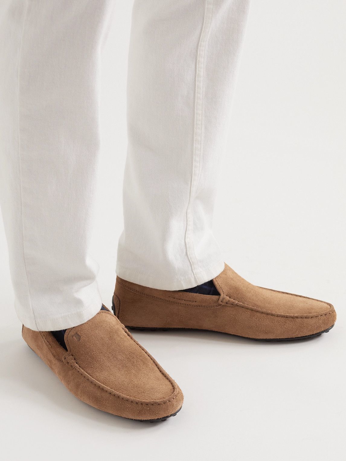 Tod's - Pantofola City Gommino Suede Driving Shoes - Brown Tod's