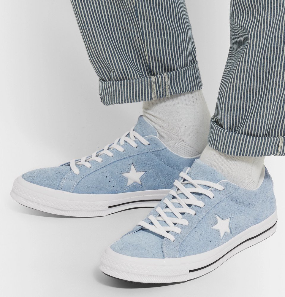 فك converse one star light blue 